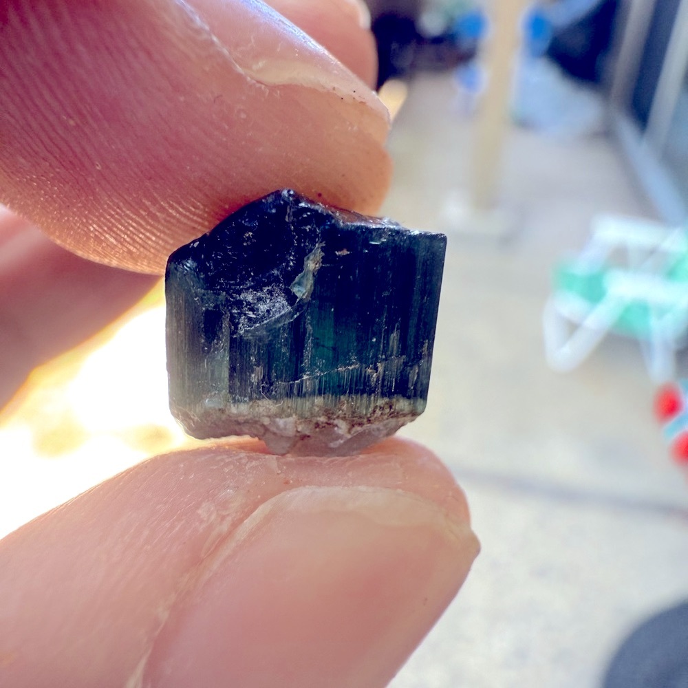 11 Carat Natural Indicolite Blue Tourmaline Crystal From Kunar Afghanistan - Picture 10 of 12